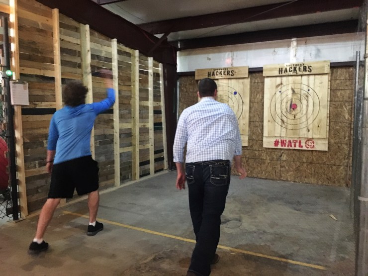 John & Nate slinging axes